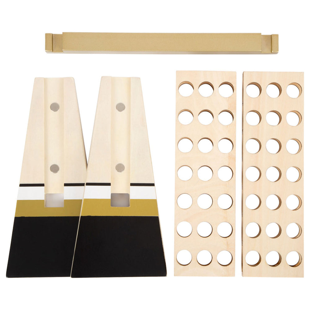 Small Foot - Four in a Line Wood Gold Edition Game