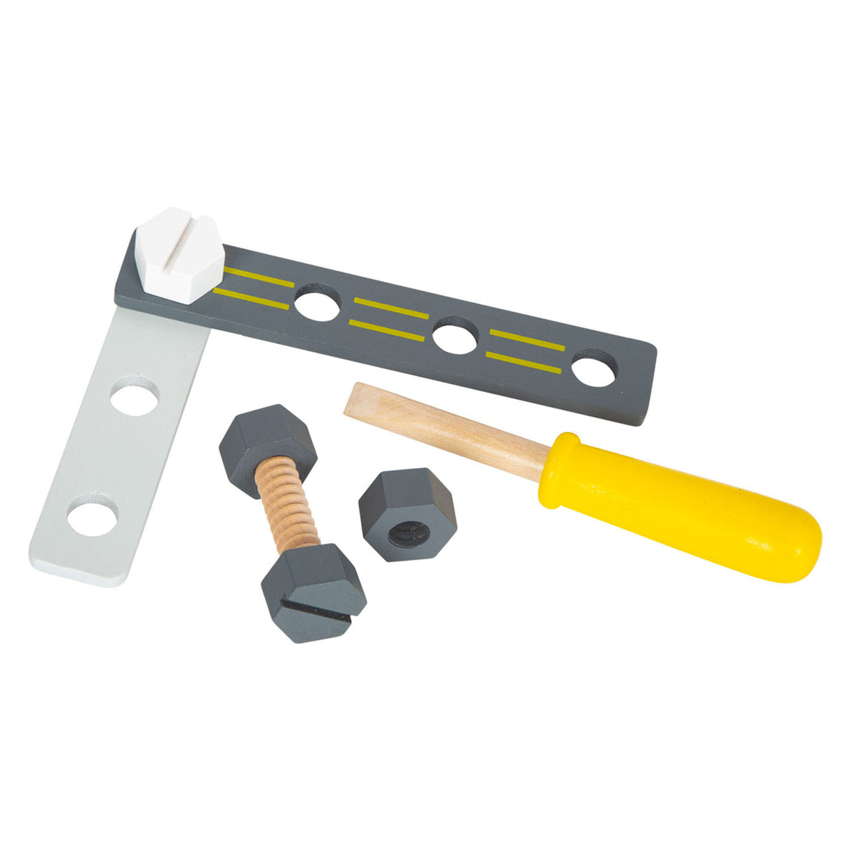 Pieni jalka puinen rakennussarja miniwob, 67dlg.