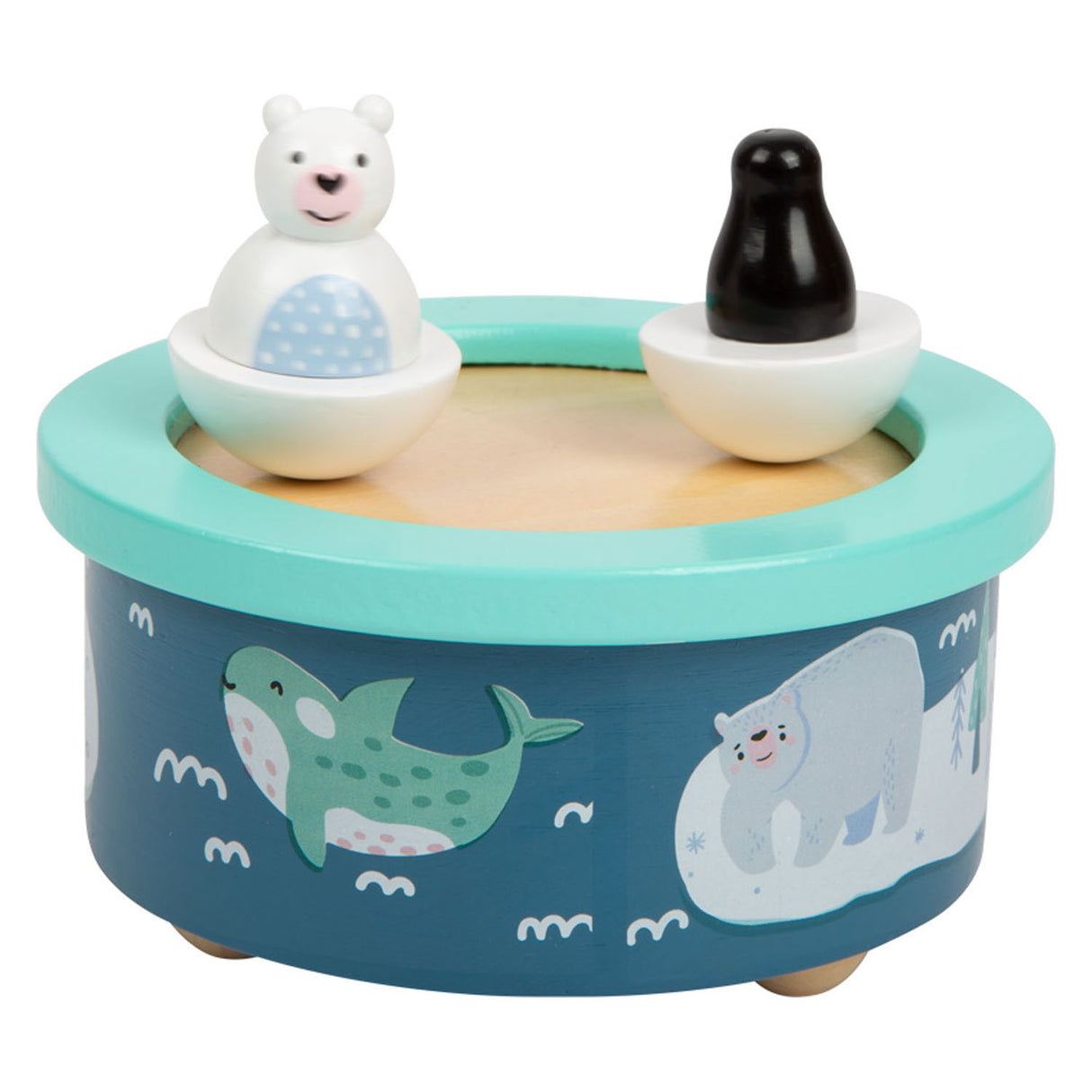 Дървена музикална кутия Small Foot North Pole Навиване