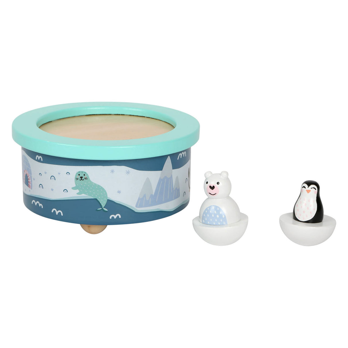 Дървена музикална кутия Small Foot North Pole Навиване