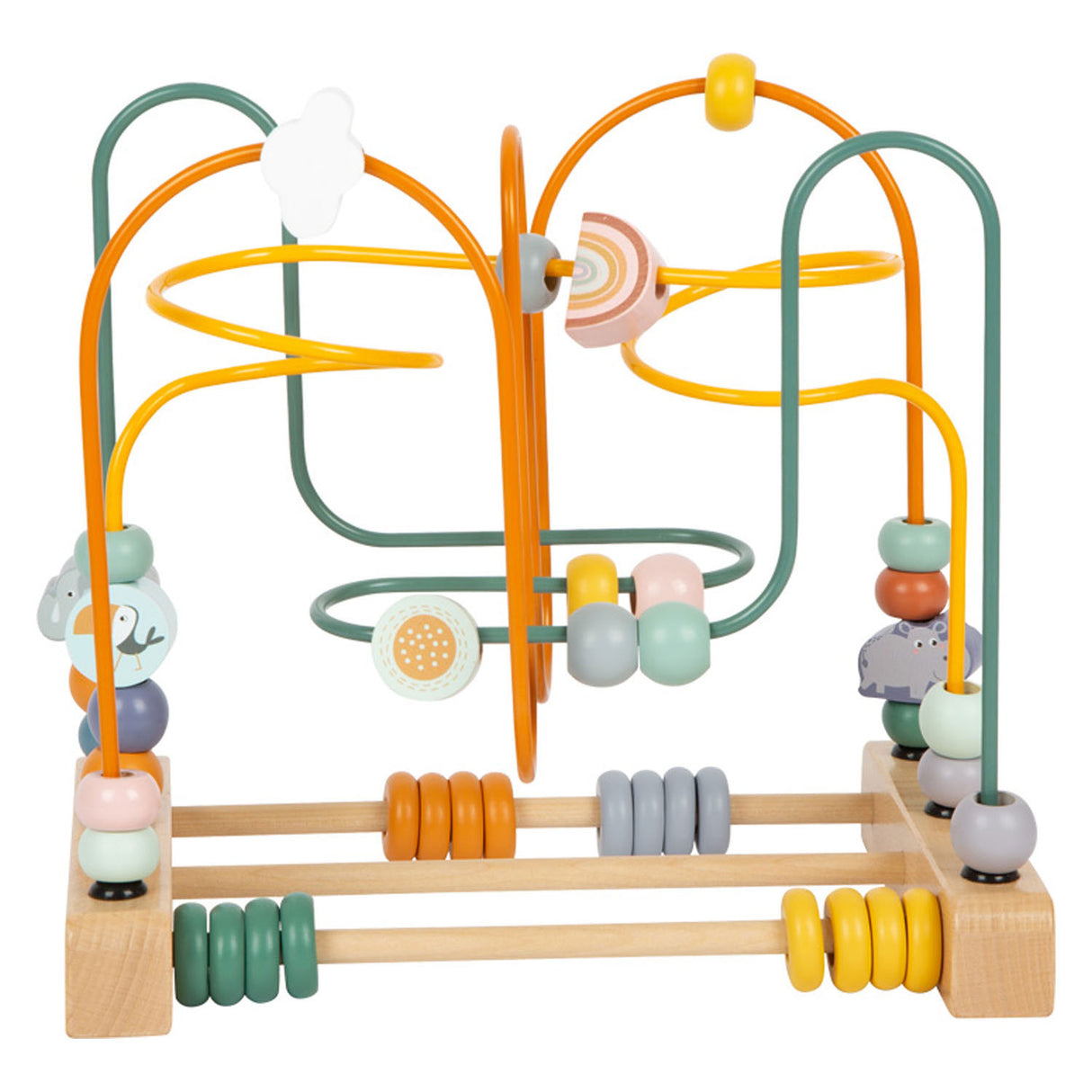 Skirs de motor de madera de pie pequeño con cuentas