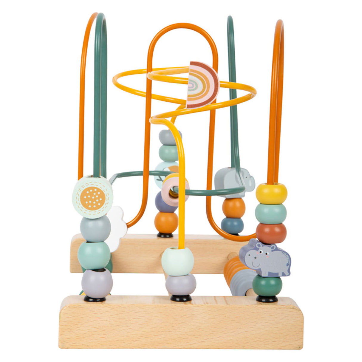 Mažos pėdos mediniai varikliai su karoliukais