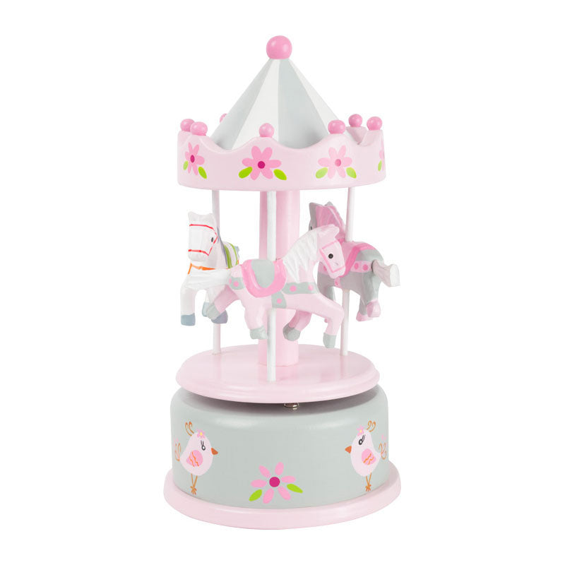 Малък крак - Дървена музикална кутия, работеща и развълнувана еднорог