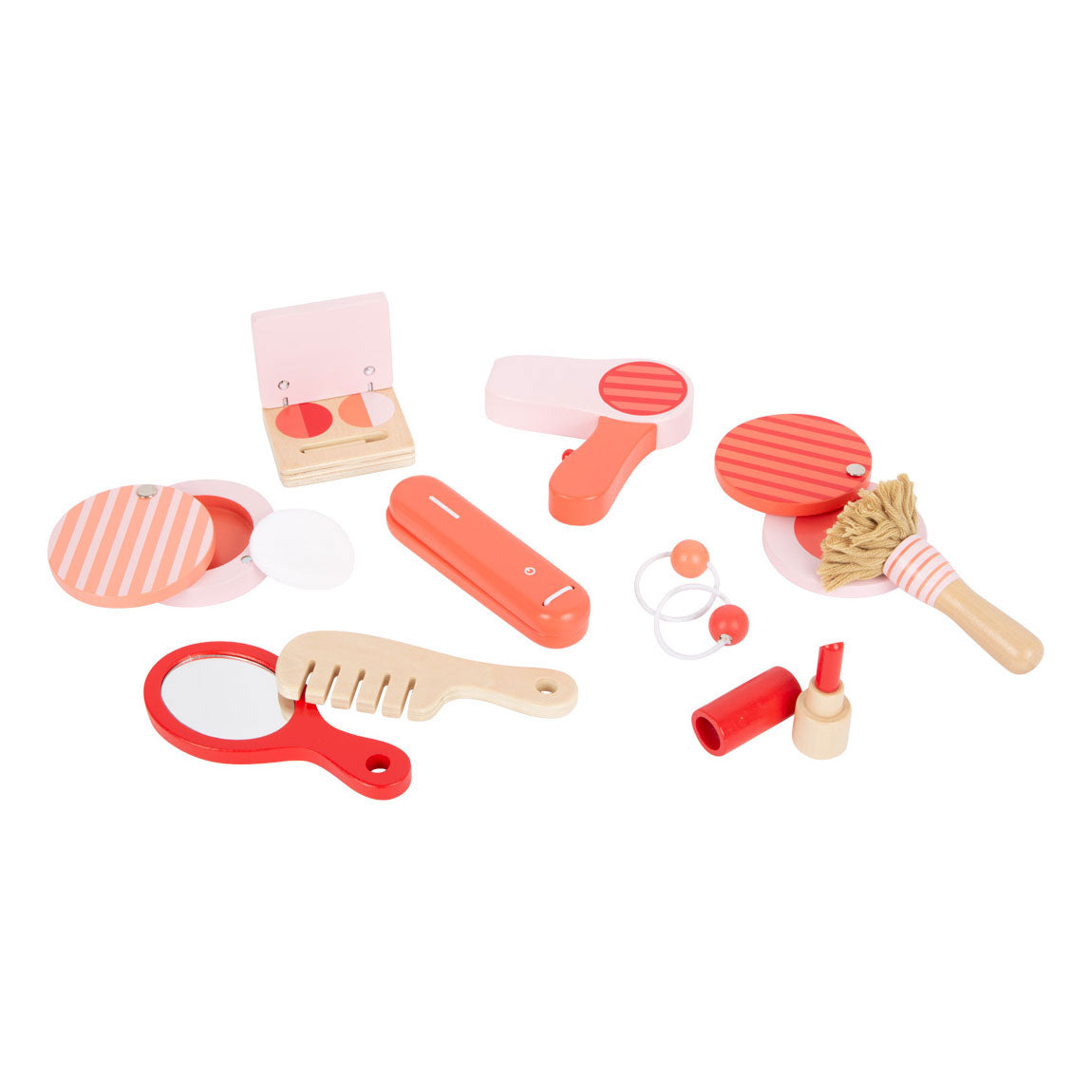 Trucco retrò in legno piccolo in legno in valigia