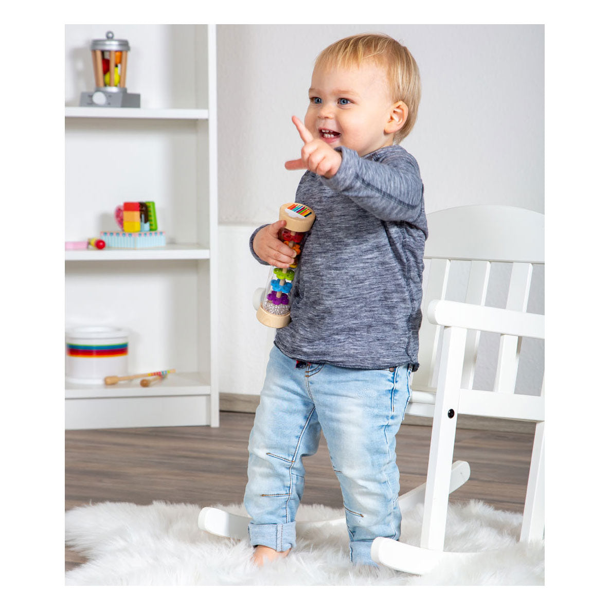 Arcobaleno del produttore di pioggia di legno a piede piccoli