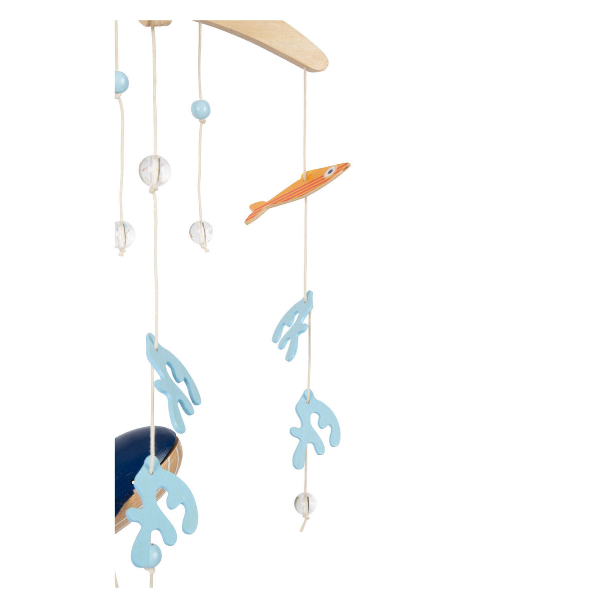 Pequeño pie de madera bebé móvil móvil océano