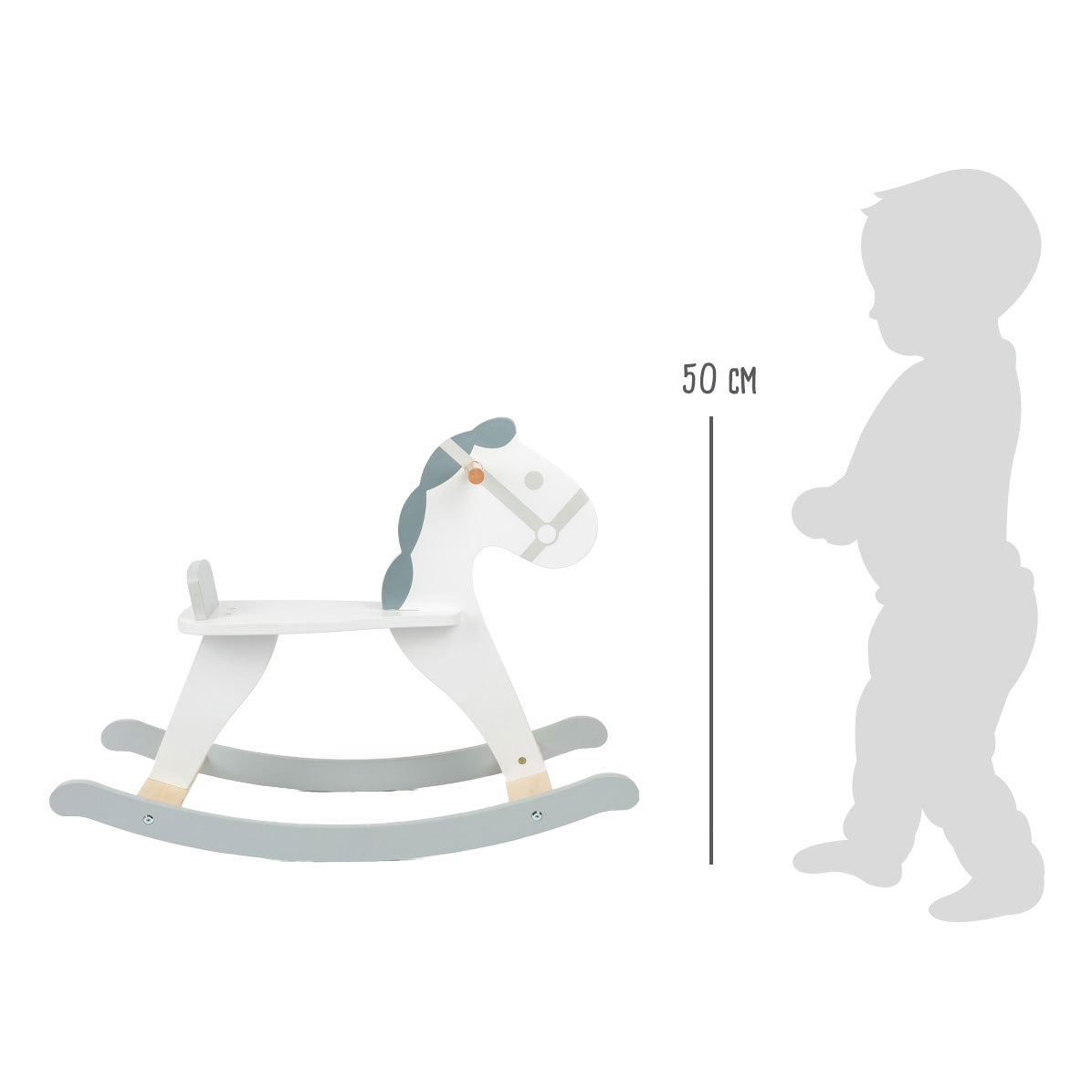 Small Foot Houten Schommelpaard Skandi Wit