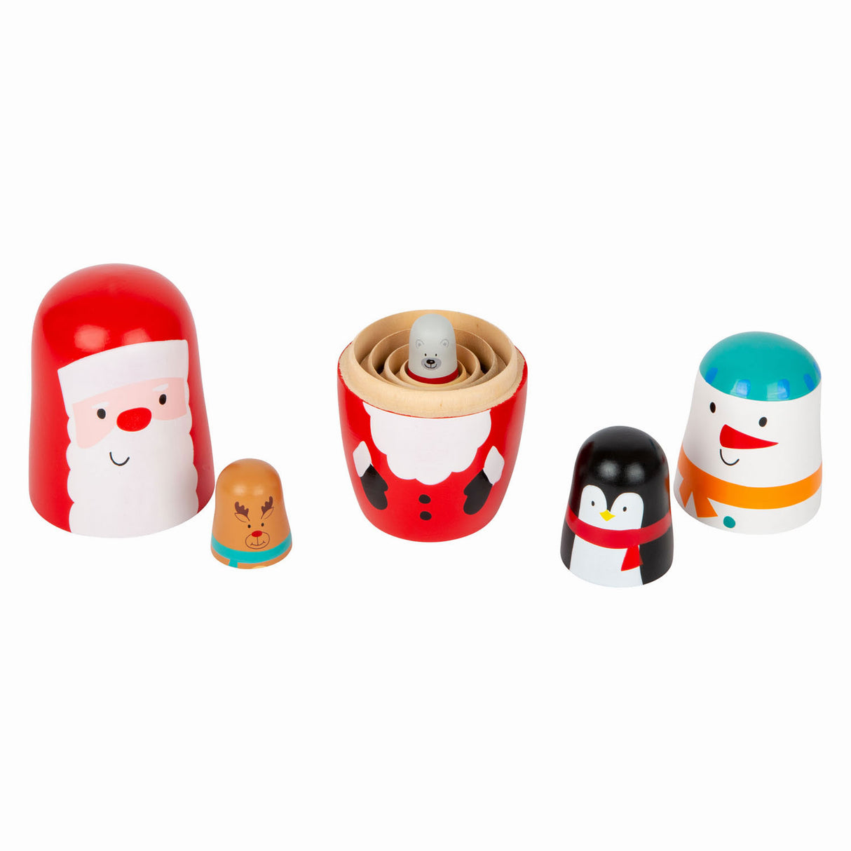 Majhne noge lesene matryoshka Dolls Božič