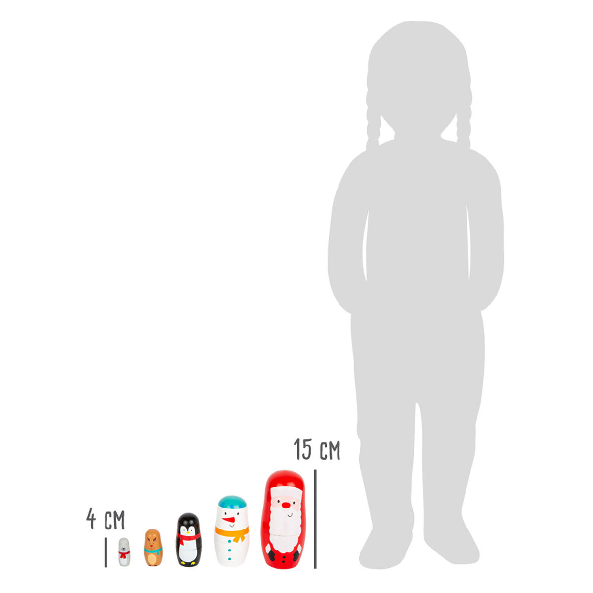 Majhne noge lesene matryoshka Dolls Božič