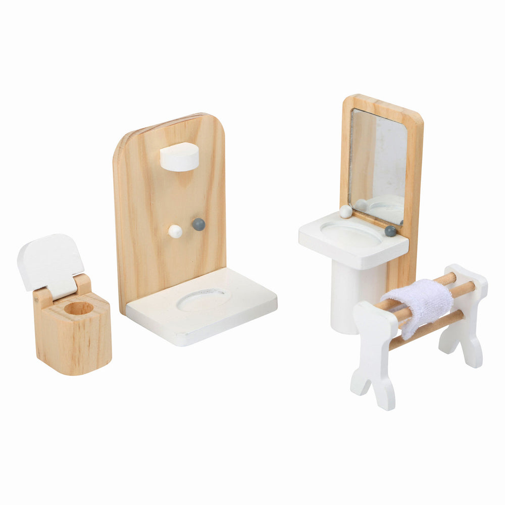 Kleiner Fuß Holzpuppenhausmöbel, 28dlg.