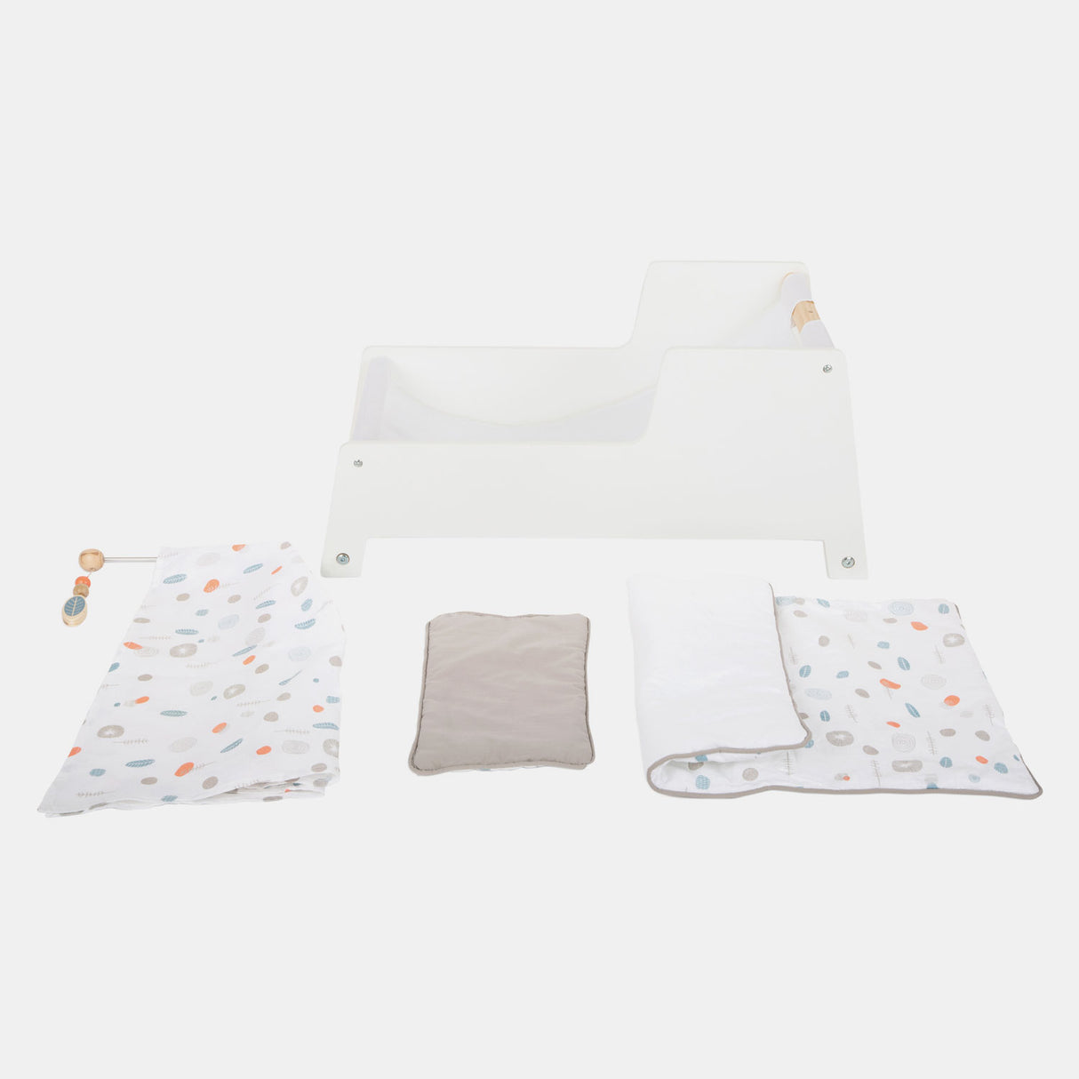 Malá noha dřevěná swingová panenka malé tlačítko