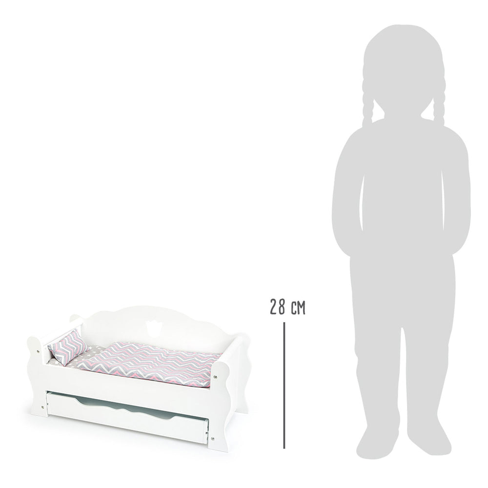 Small Foot Houten Poppenbed met Lade en Beddengoed, 4dlg.