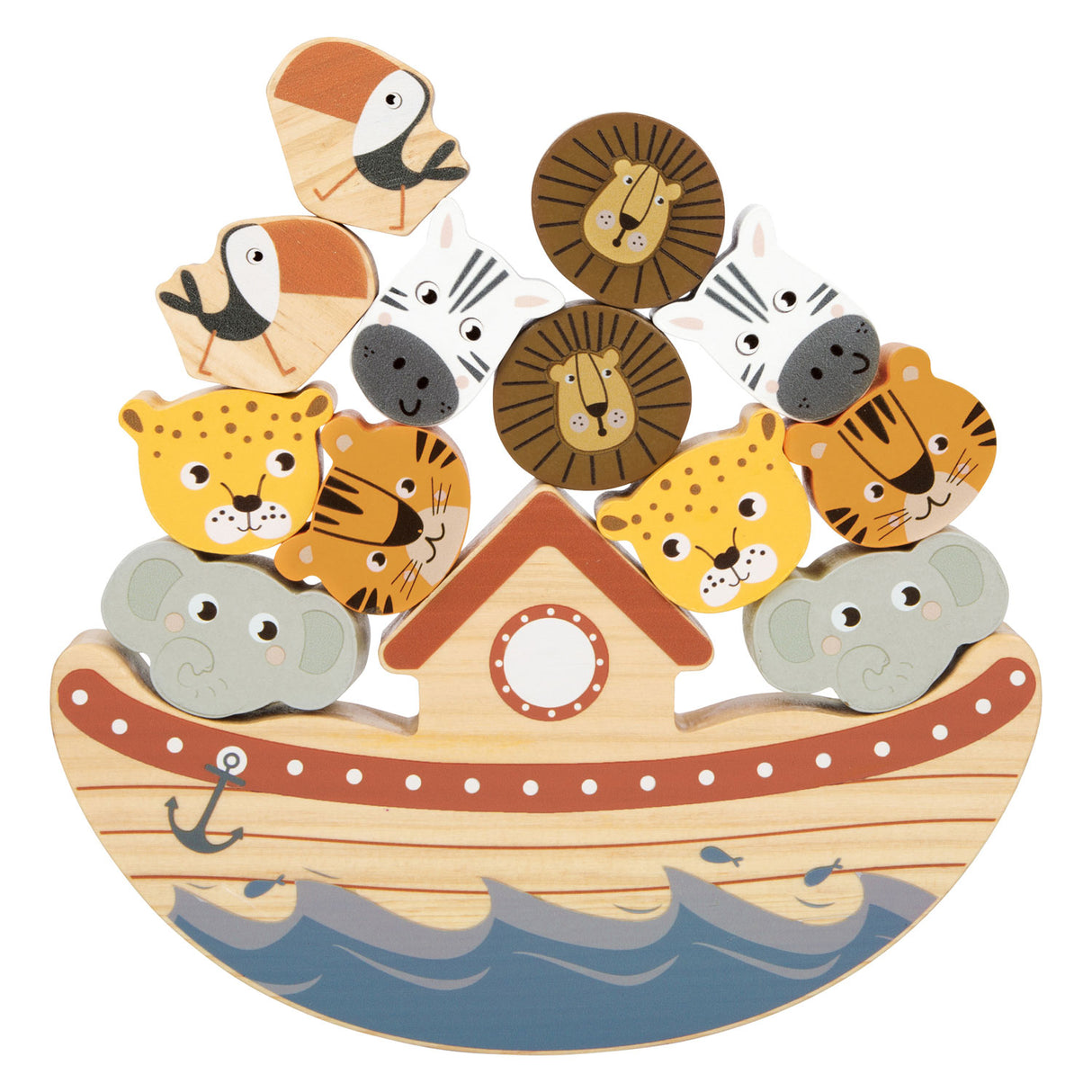 Liten fot träbalansspel safari