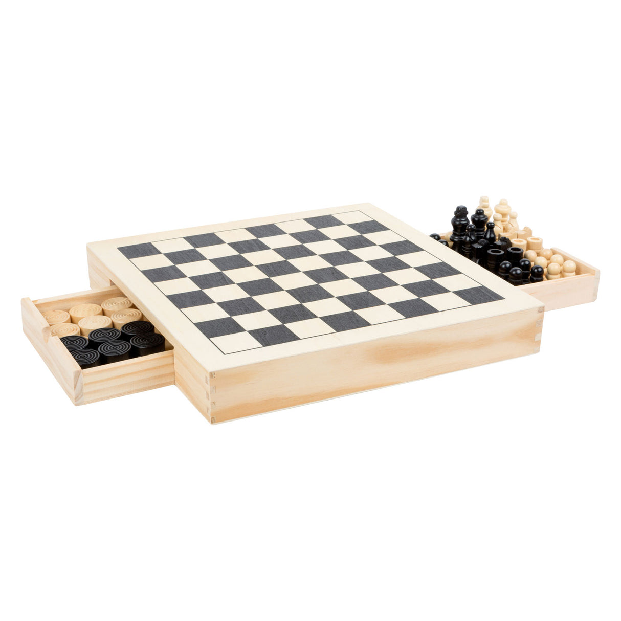 Boîte de jeu de petit pied 3In1 Dams d'échecs Molenspel
