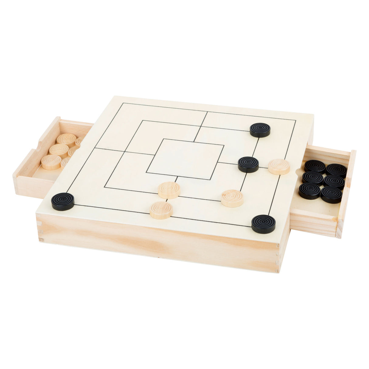 Small Foot Game Box 3in1 Chess Checkers Mill Game