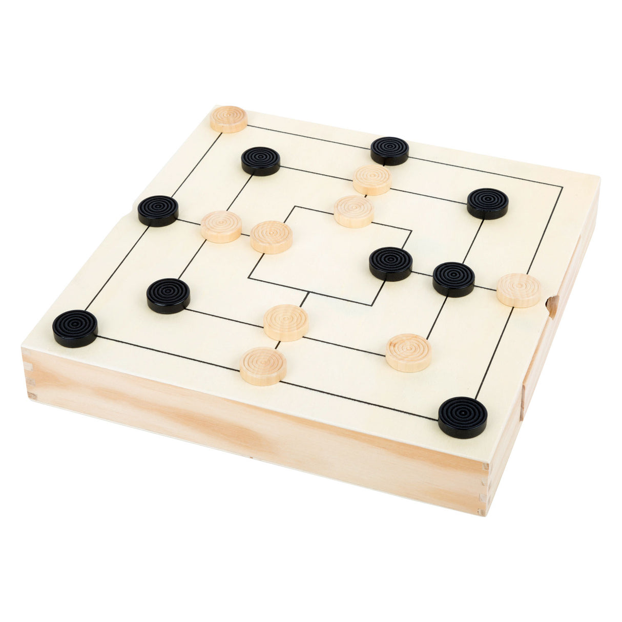 Boîte de jeu de petit pied 3In1 Dams d'échecs Molenspel