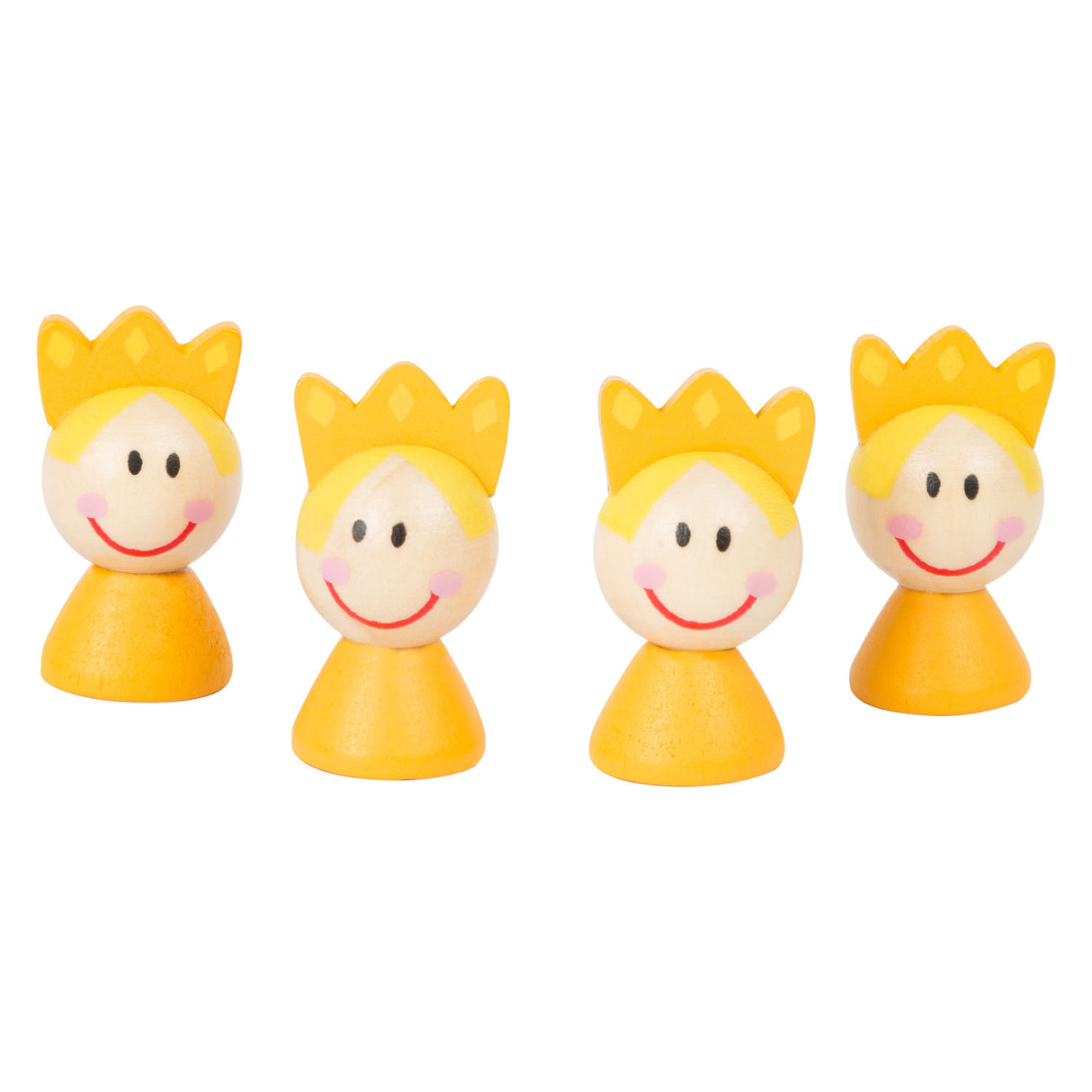 Princesa de ludo de madera de madera de pie pequeño