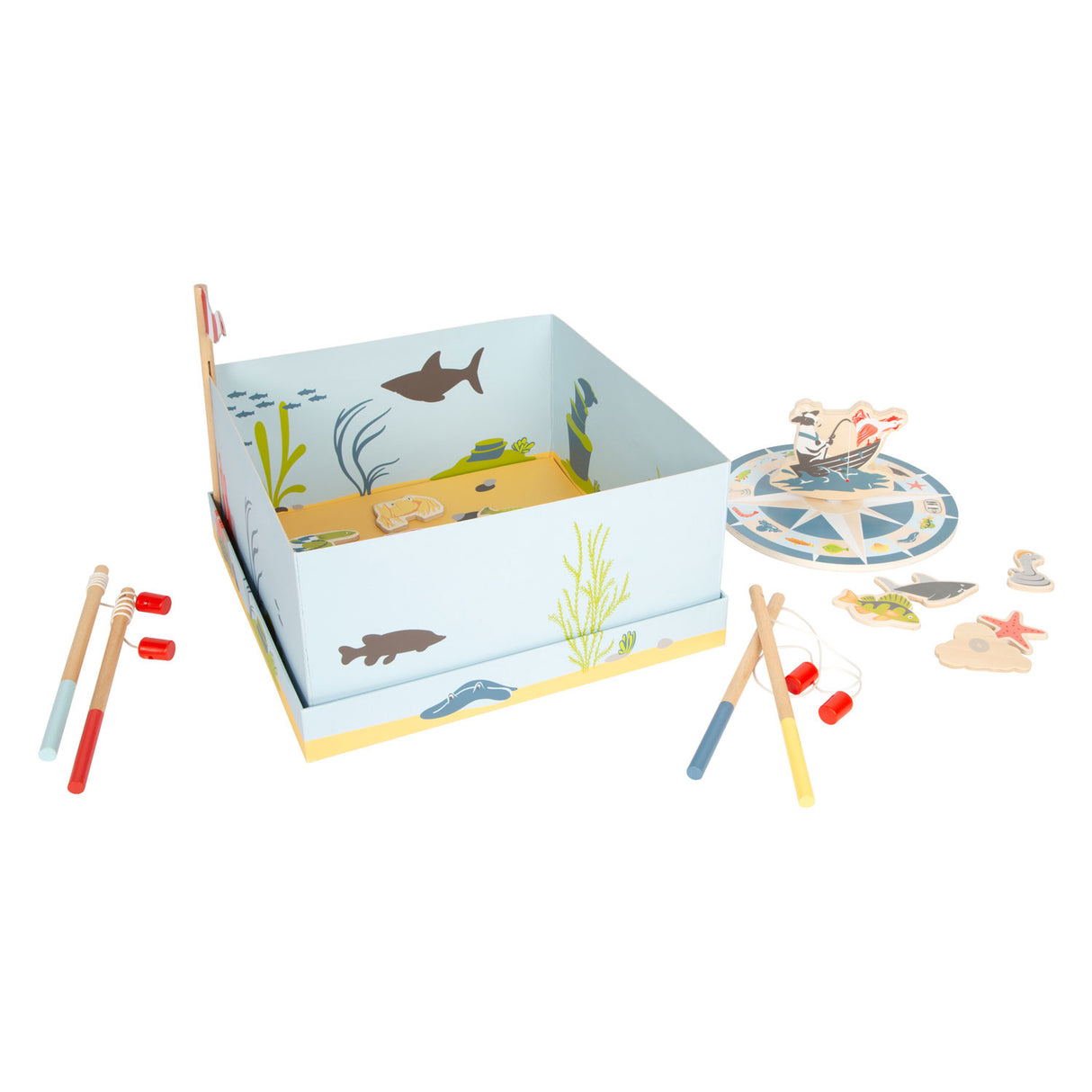 Small foot - houten vishengelspel - 4 spelers