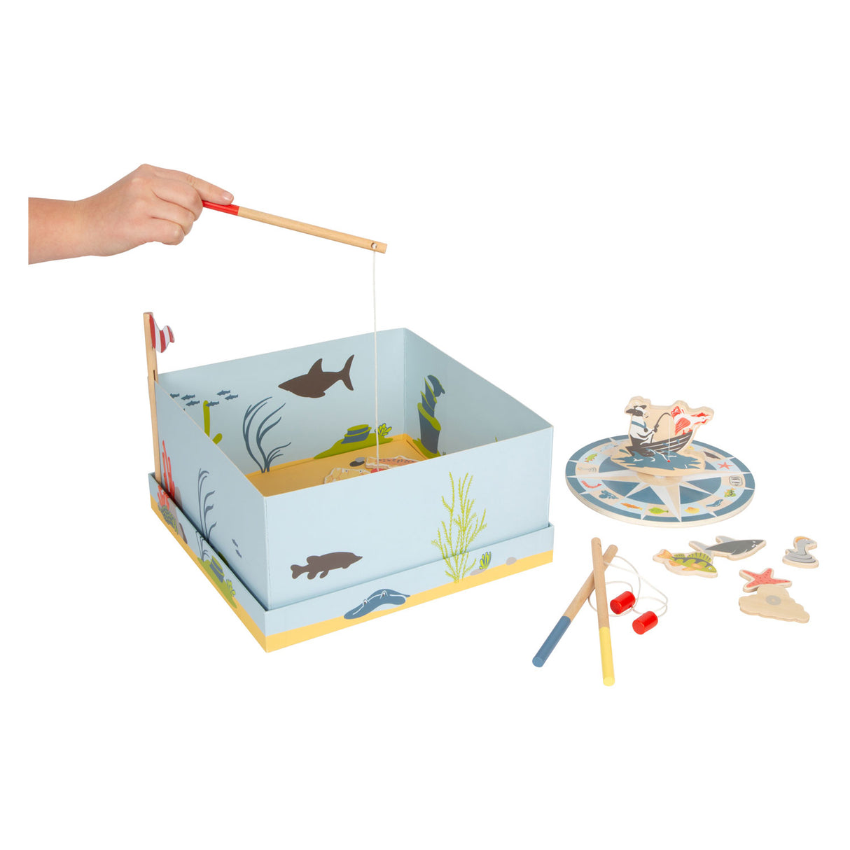 Small foot - houten vishengelspel - 4 spelers