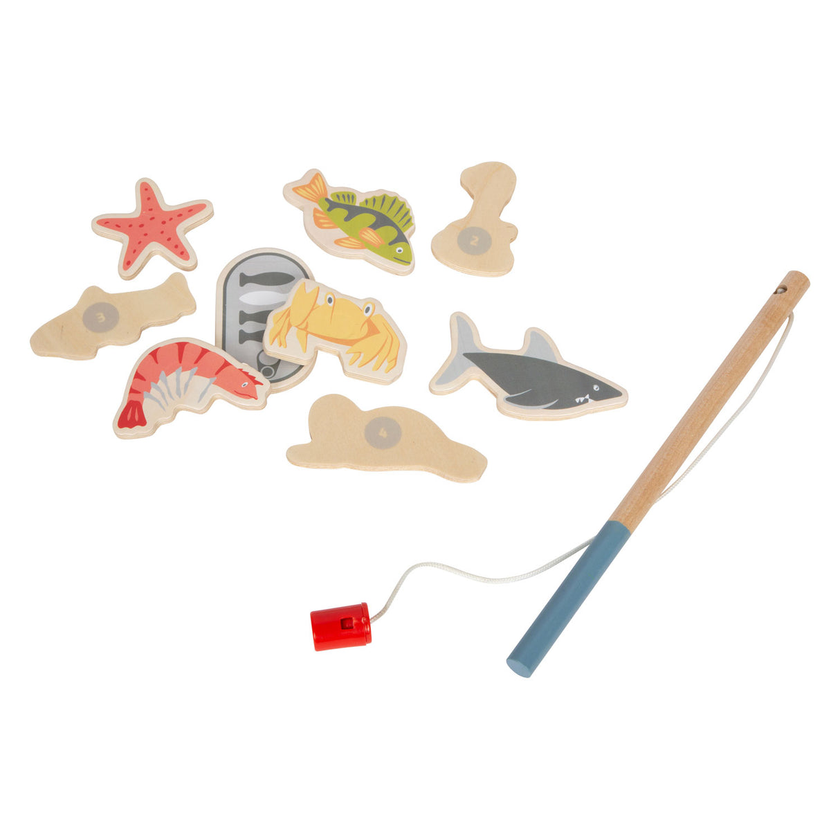 Small foot - houten vishengelspel - 4 spelers