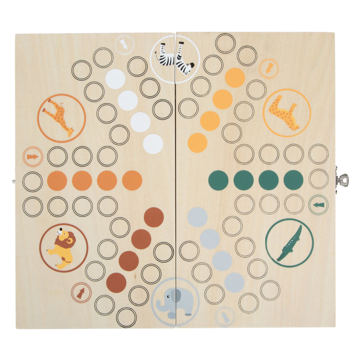 Pequenos jogadores de madeira de madeira LUDO 6