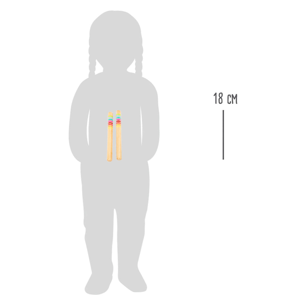 Дървени цветни барабанни палки Small Foot