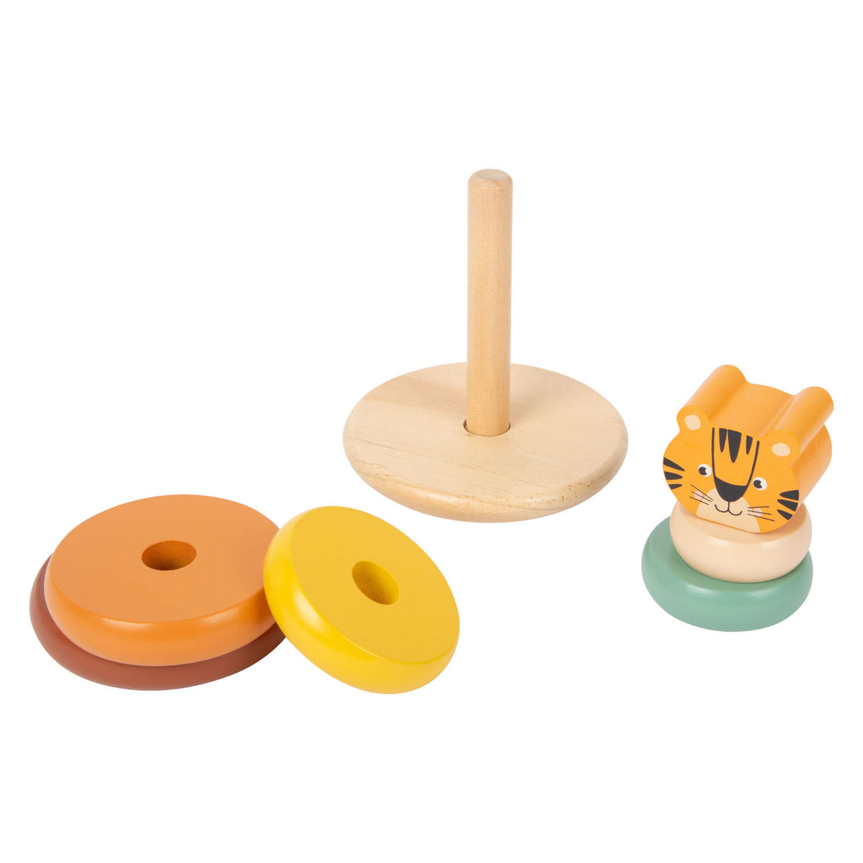 Tiger de la tour d'empilement en bois à petit pied, 7dlg.