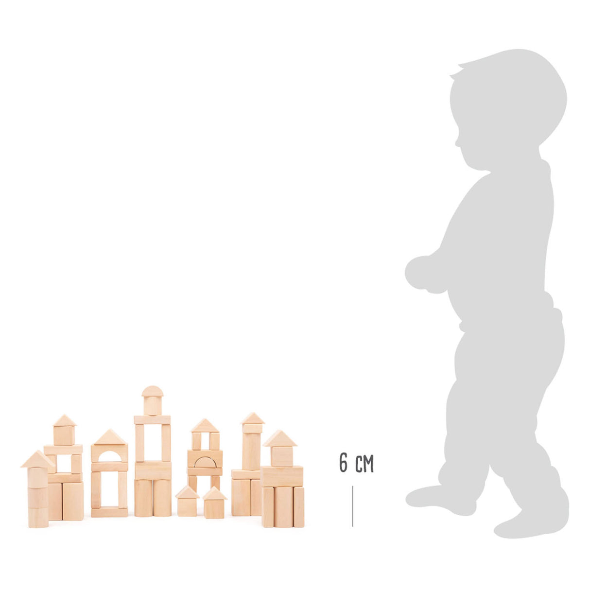 Malé dřevěné stavební bloky nohou samozřejmě v tašce, 50 dlg.