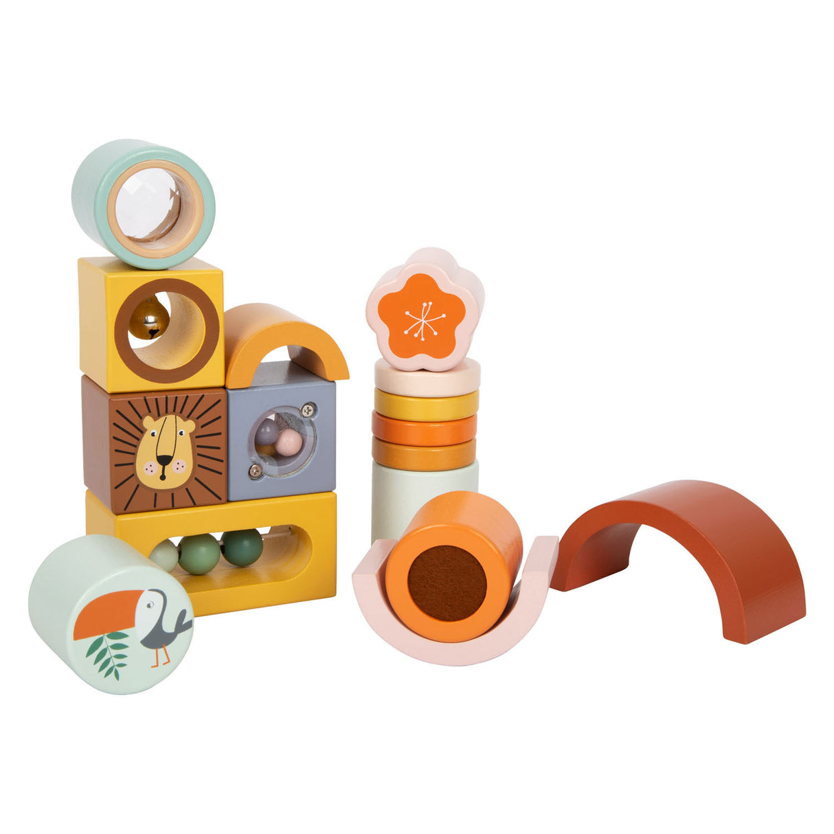 Small Foot Wooden Discovery blokkerer Safari, 12dlg.