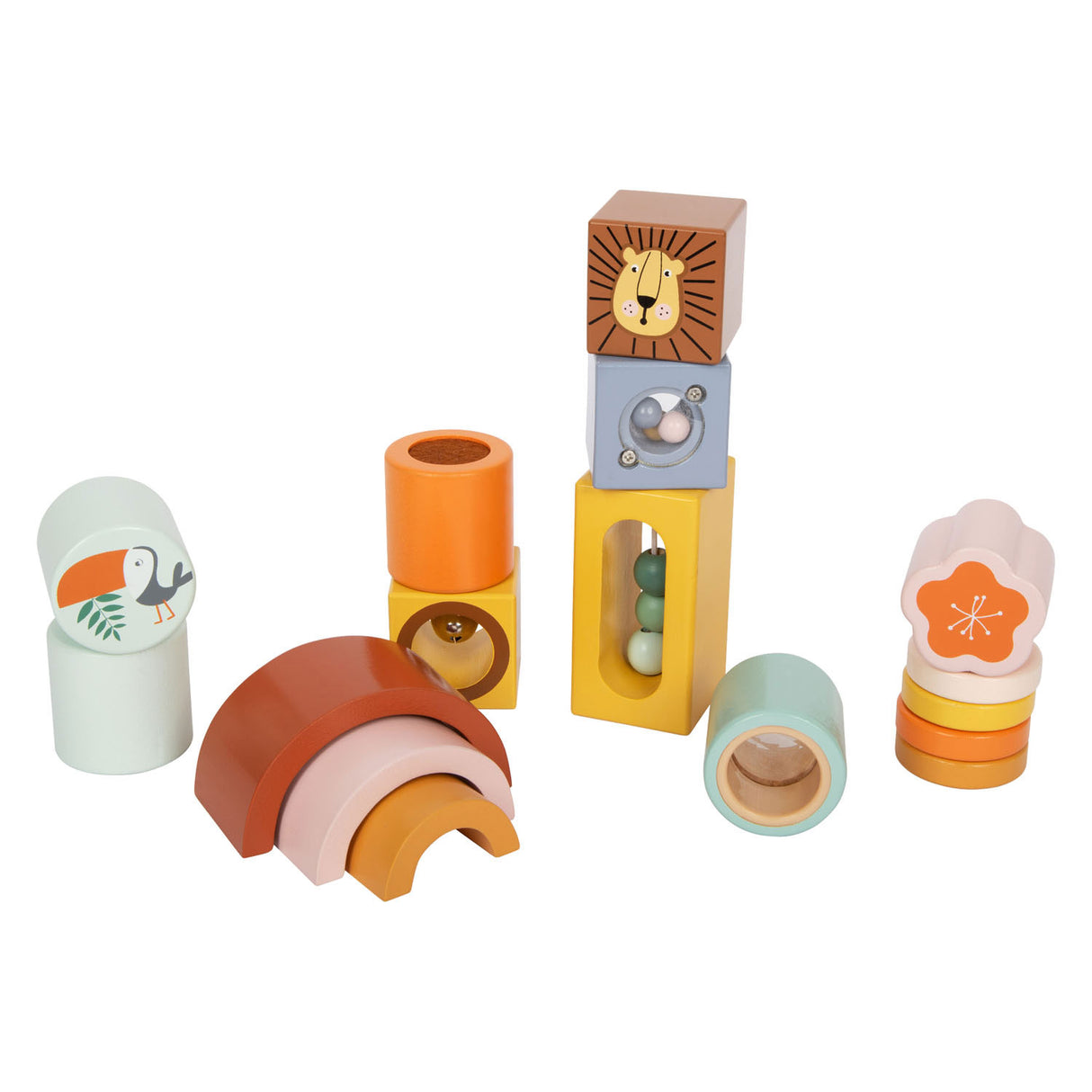 Small Foot Wooden Discovery blokkerer Safari, 12dlg.