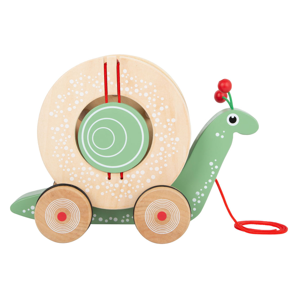 Small Foot Wooden Pull-along Shape Sorter Snail, 6-piece.