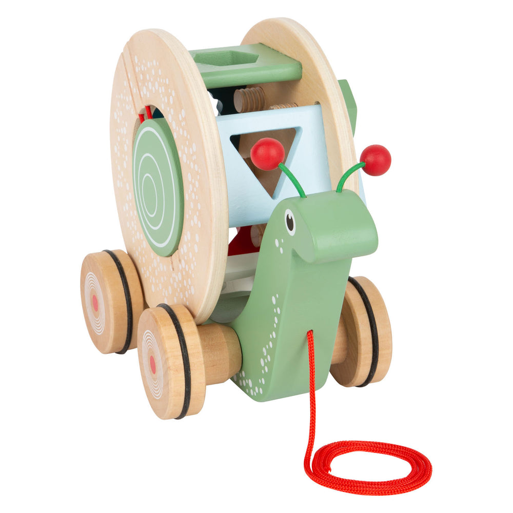 Small Foot Wooden Pull-along Shape Sorter Snail, 6-piece.