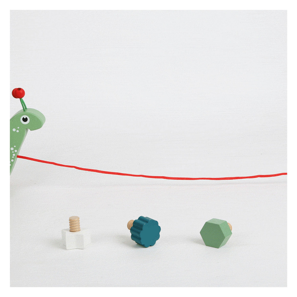 Small Foot Wooden Pull-along Shape Sorter Snail, 6-piece.