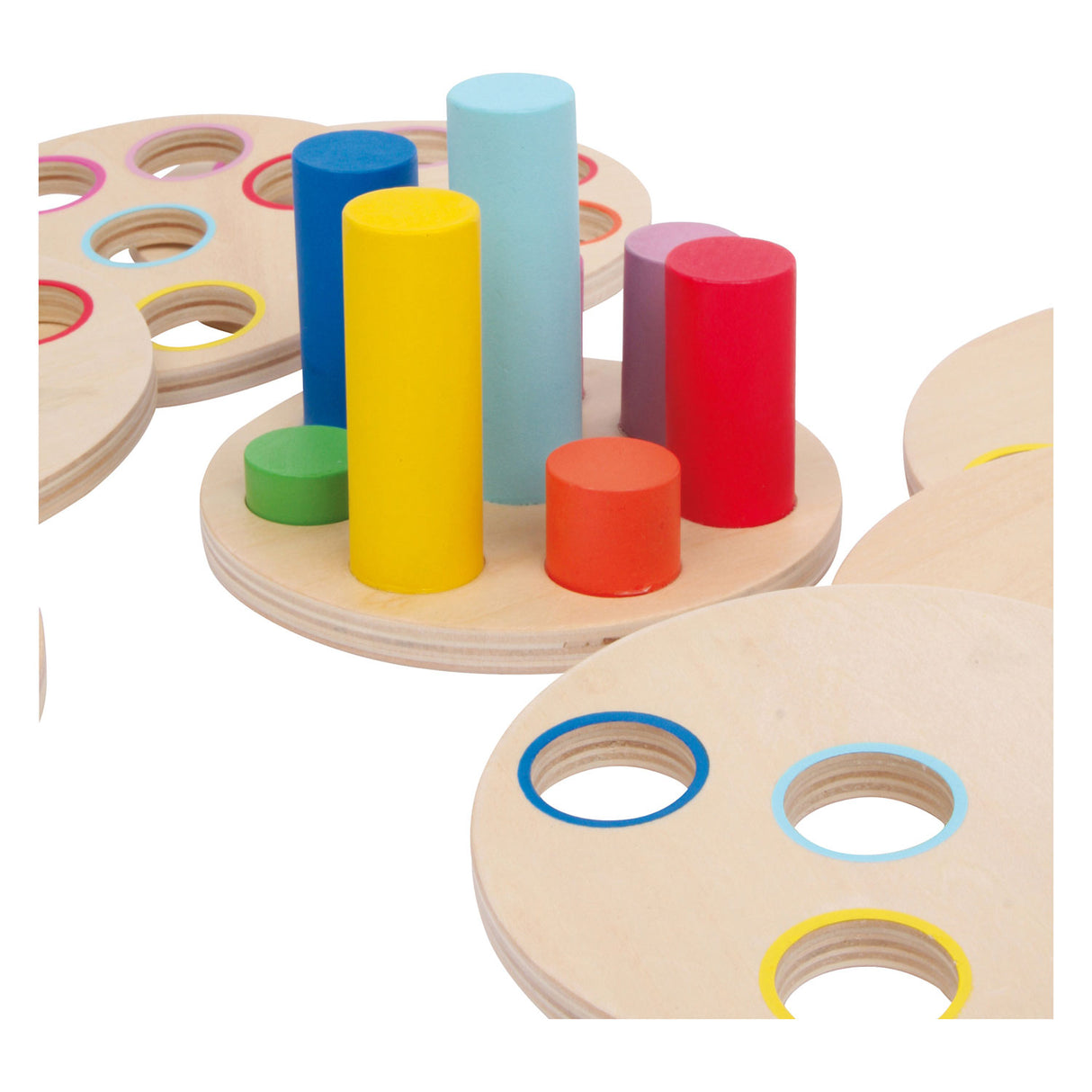 Дървен крак дървена подреждаща игра Logisteck Educational, 9dlg.