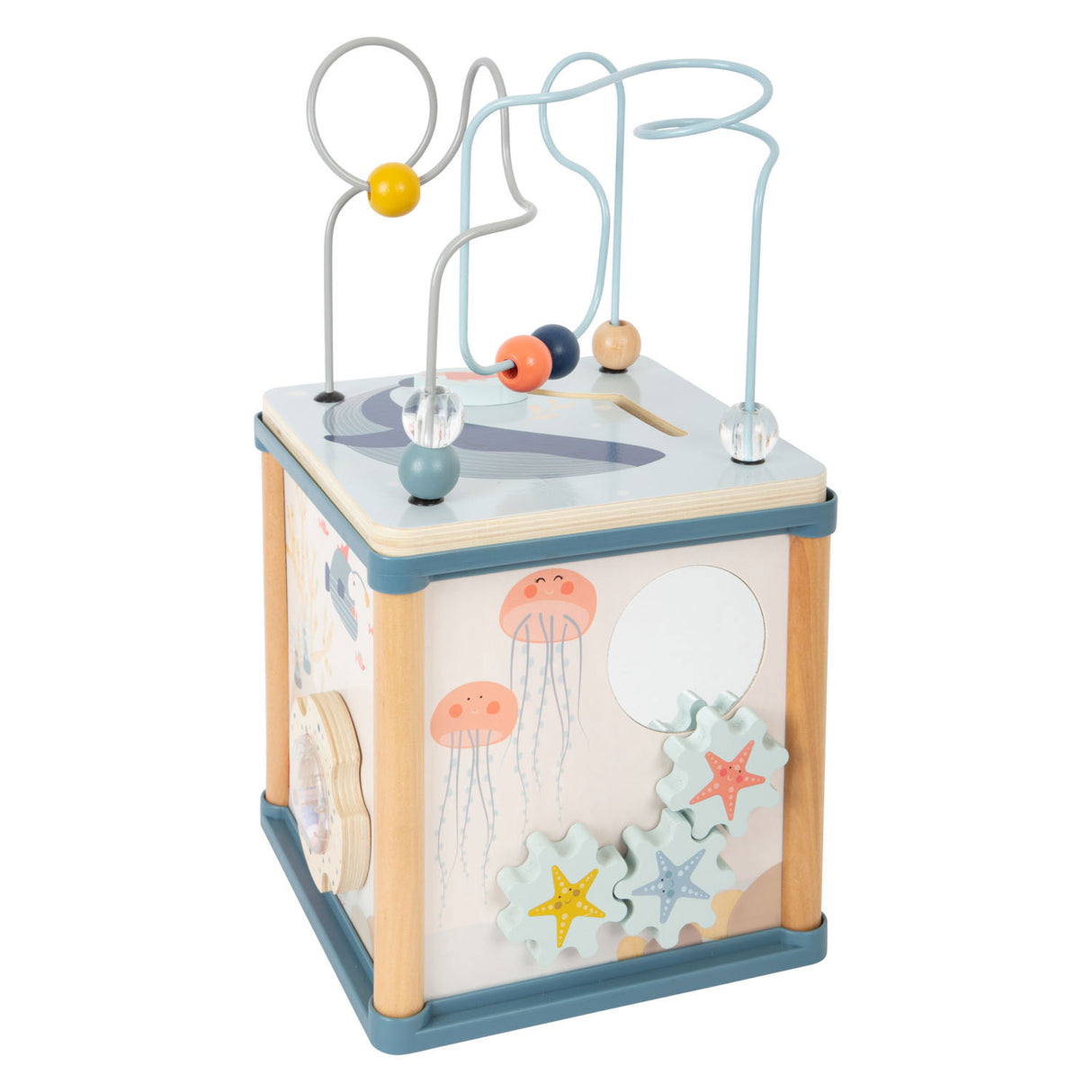 Actividades de madera de pie pequeñas Cubus y motor consideran el mundo submarino