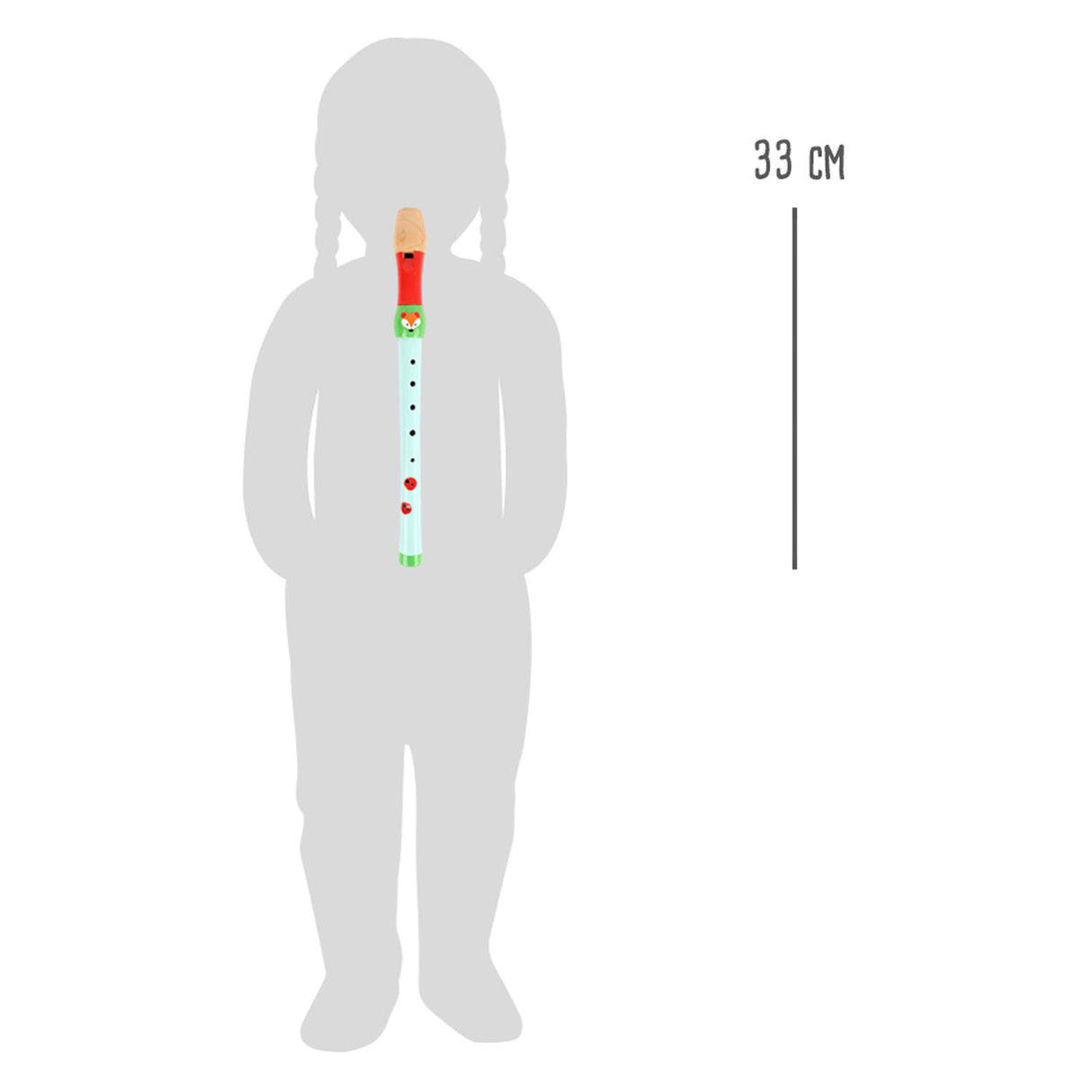 Gravador de madeira de pé pequeno pequeno raposa