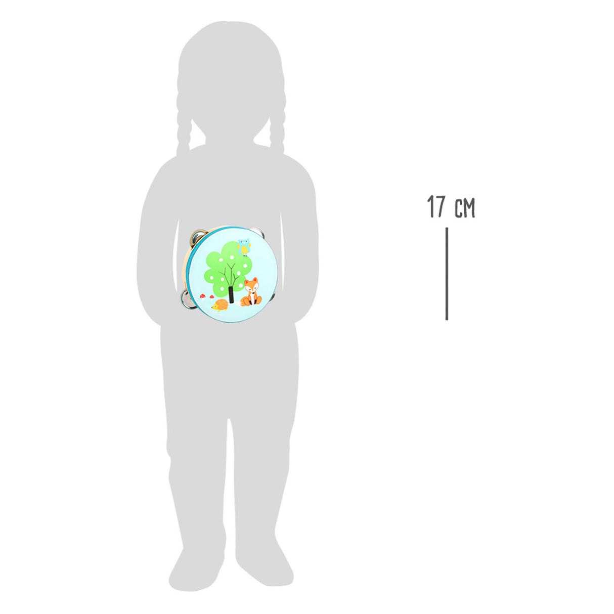 Pequeno pandeiro de madeira de madeira pequena raposa