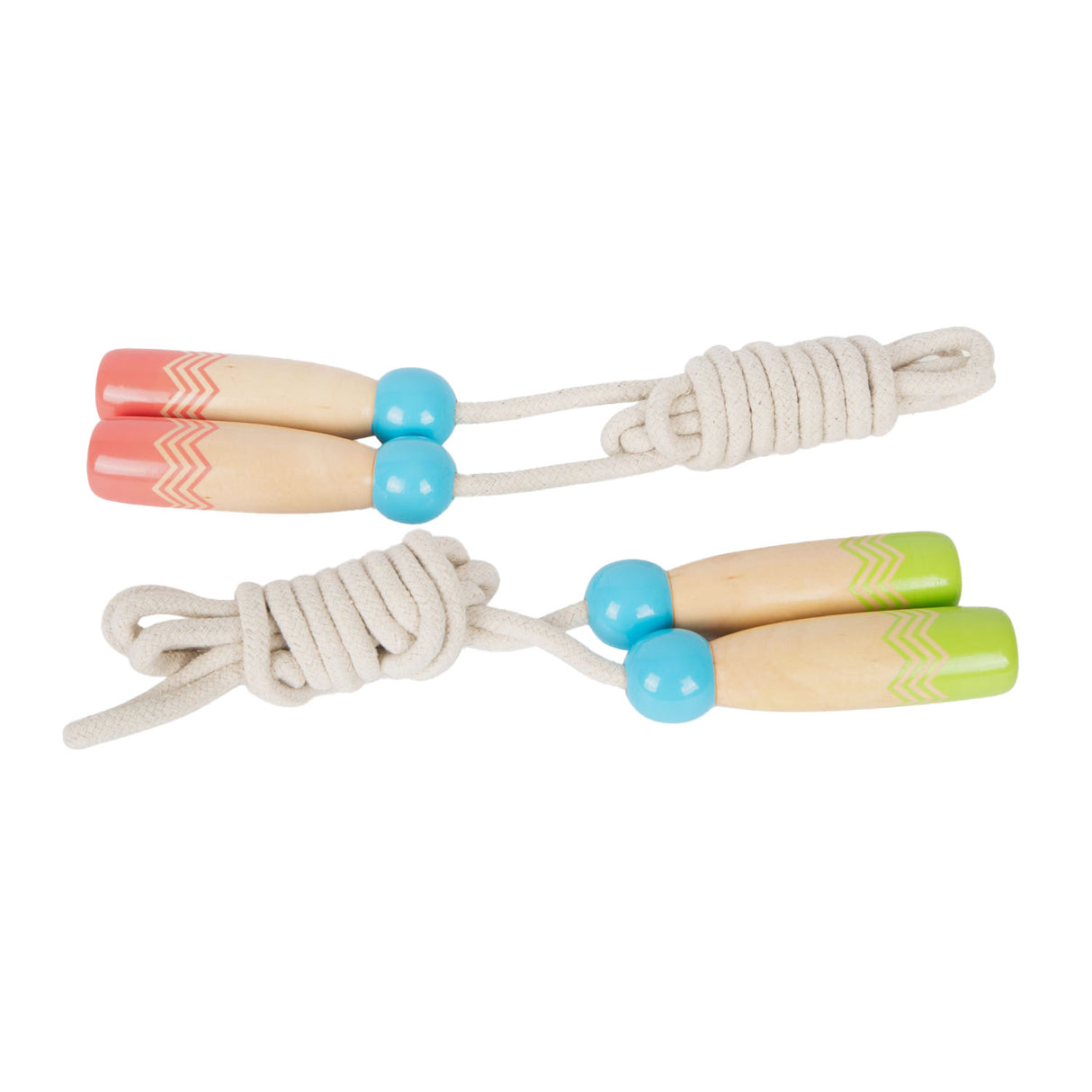 Majhno stopalo - lesena skakalna vrv z vzorcem, set 2