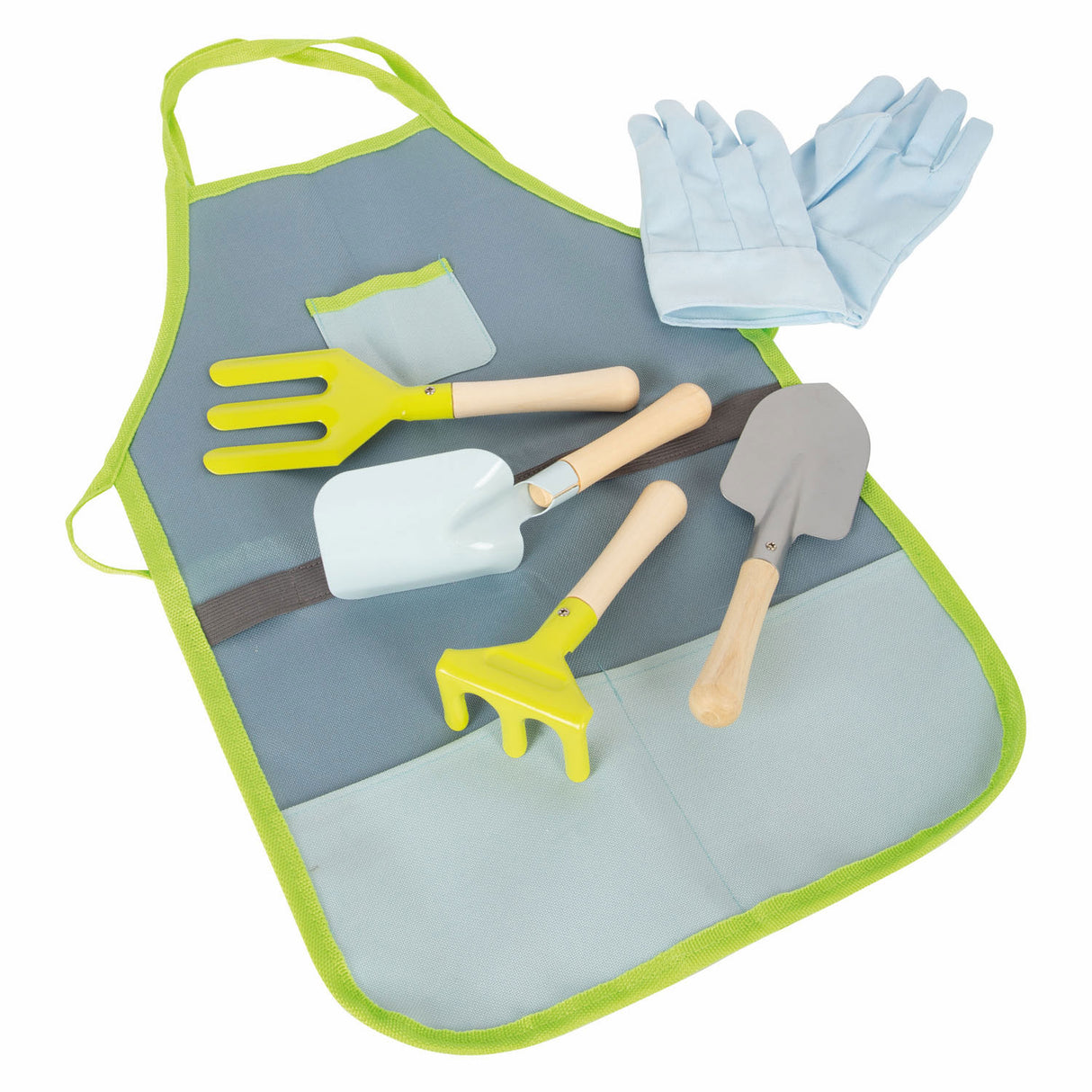 Petit pied - tablier de jardin avec outils de jardin, 7dlg.