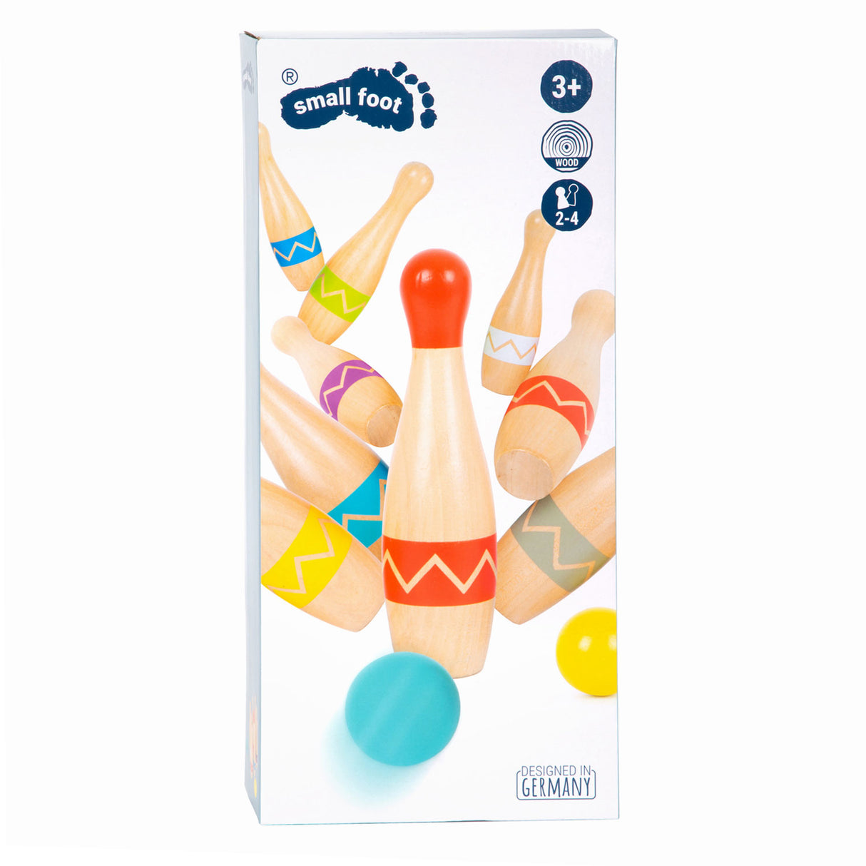 Malá noha - hra z dřevěného kužele s vzorem Zigzag, 11DLG.