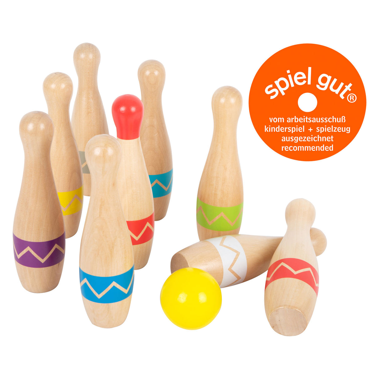 Malá noha - hra z dřevěného kužele s vzorem Zigzag, 11DLG.