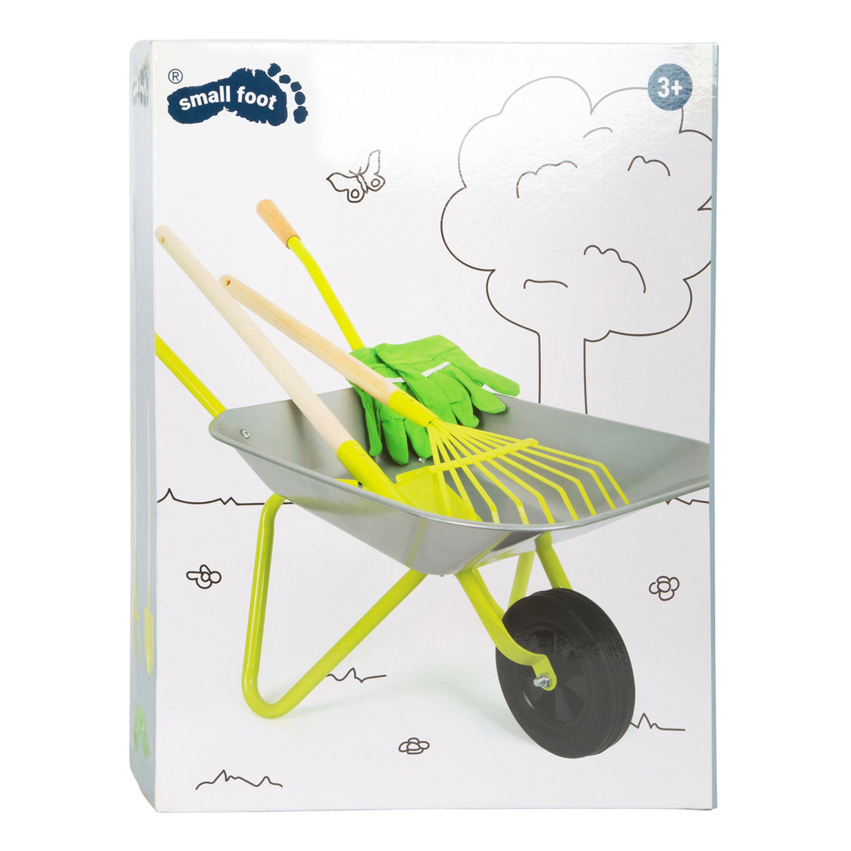 Краче - метална количка с градински инструменти 5 бр.