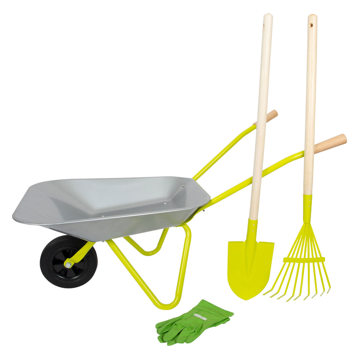 Краче - метална количка с градински инструменти 5 бр.