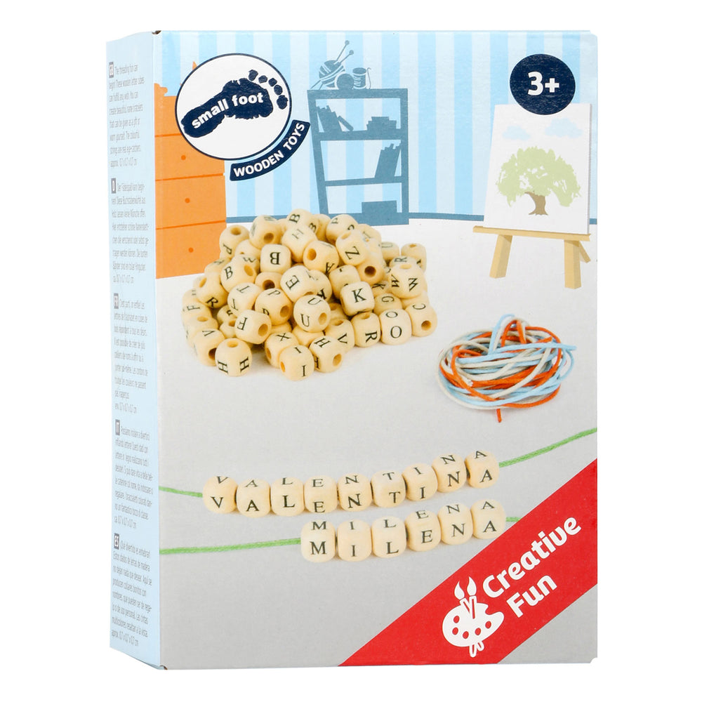Small Foot - Wooden Letter Bead Bracelet Making, 300 Beads