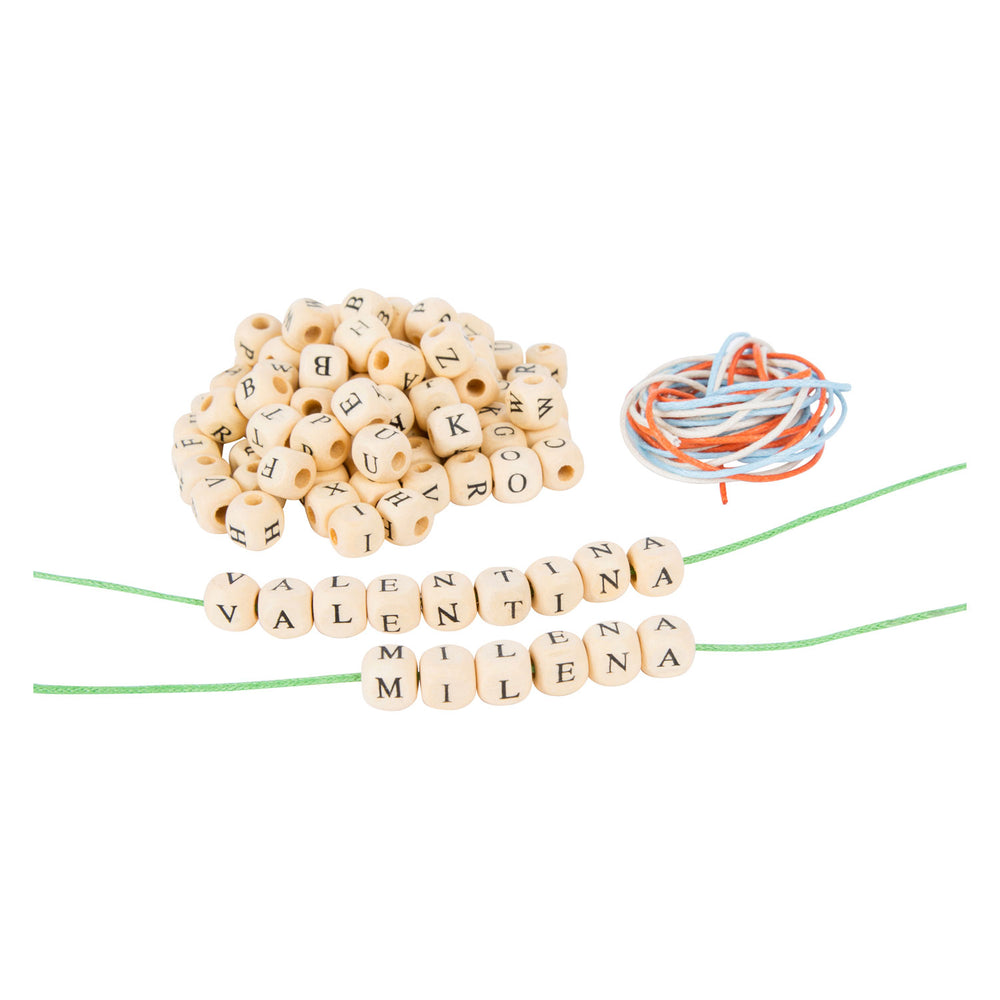 Small Foot - Wooden Letter Bead Bracelet Making, 300 Beads