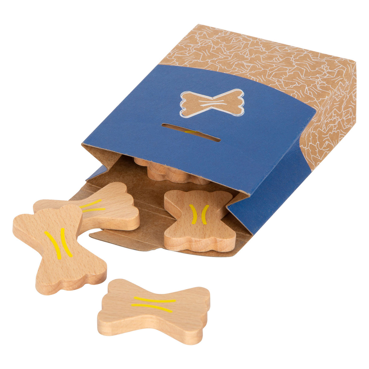 Kleine Fußholz -Playetts Nudeln, 12dlg.