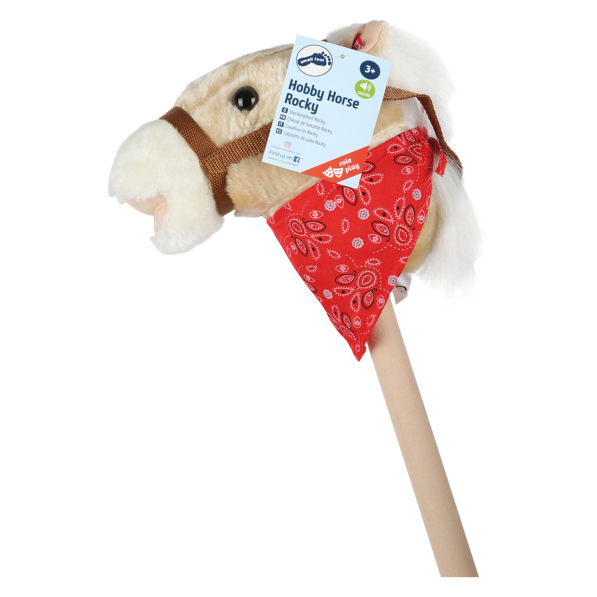 Majhen leseni hobi konj Rocky, 80 cm