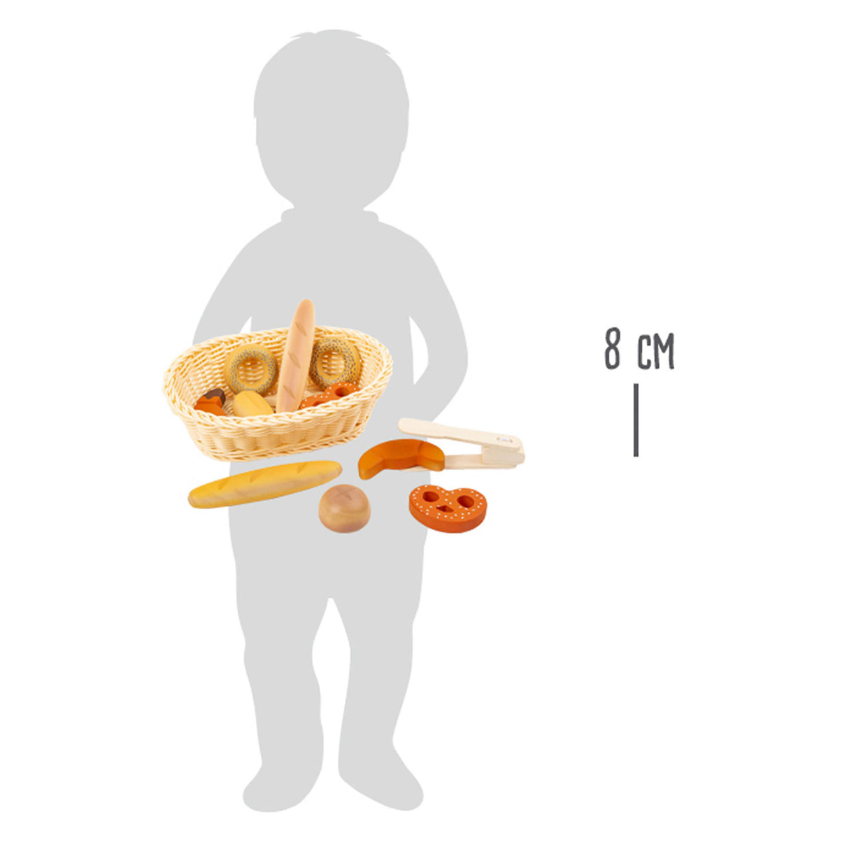 Malý nožní plastový chléb s chlebem Playets, 12dlg.