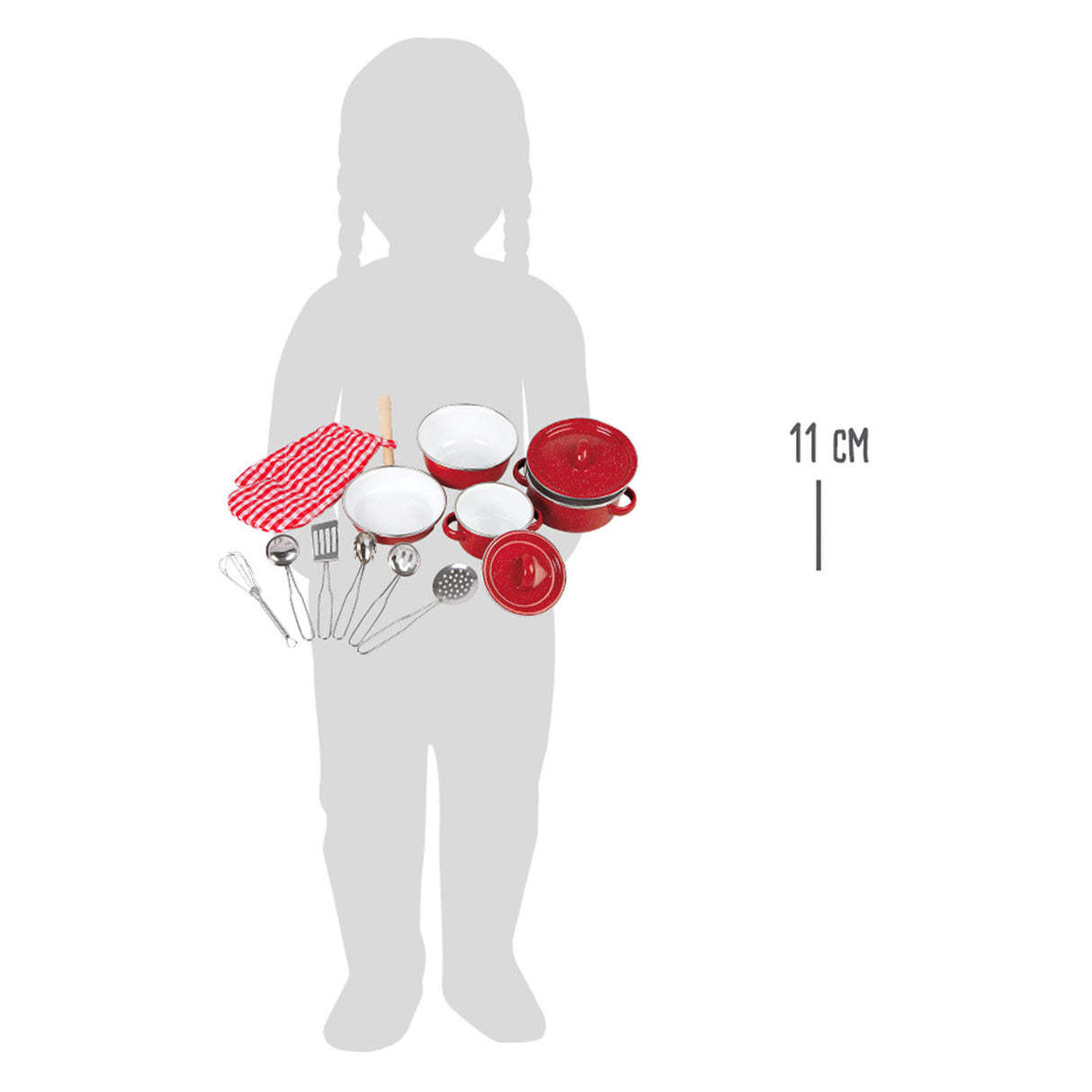 Malé nohy panvice a riad s červenou farbou, 11dlg.