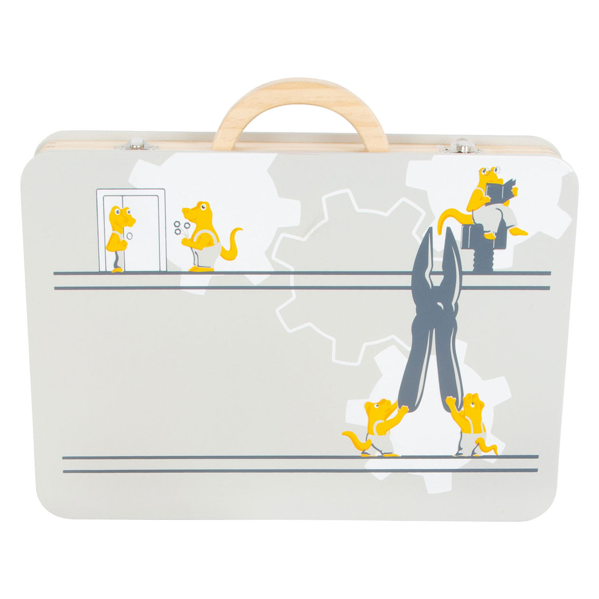 Petit pied - boîtier d'outils en bois mini, 44dlg,